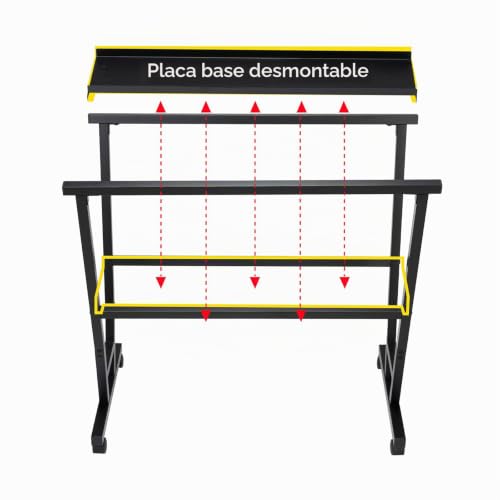 Miniatura 5 de Meeden Soporte Para Imágenes De Arte - Estante Para Secado De Arte Con Ruedas Giratorias - Estante De Metal Para Exhibición De Obras De Arte, Pósters, Impresiones - Negro