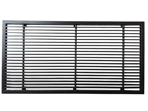 Image of Aluminium Powder Coated liner Grill, Grill for duct,ac jali, hvac, ventilation grill, home grill, ac louver grill,Return Air Grill for Wall, Sidewall and Ceiling (BLACK, 24 inch * 12 inch)