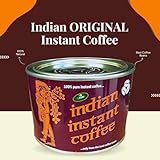 Miltonas Indian Organic Instant Coffee - Medium Roast Coffee Made From Robusta & Arabica Indian Coffee Beans - Freeze Dried Instant Coffee For Office, Home, Gym - Taste Bud Exciting strong coffee 90g
