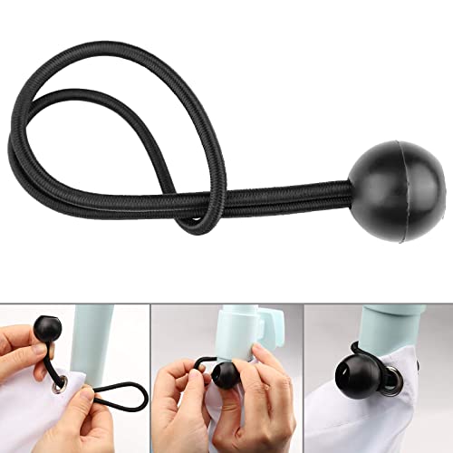Zhoubin 4 Inch Black Bungee Cords With Ball, Tarp Tie Down Cord, 10 Pcs #TOP4