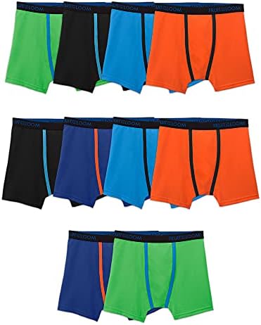 Fruit of the Loom Breathable Boxer Briefs, Boy-10 Pack-Micro Mesh, Large