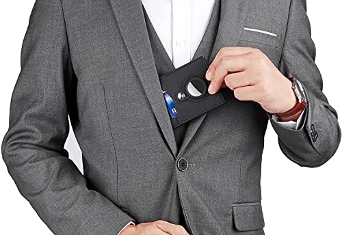 Hawanik Mens Slim Bifold Wallet With Integrated Case Holder for AirTag Oscar, Patent Pending