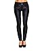 Produktbild Danaest  Damen Bootcut Hose Leder-Optik Skinny (428), Schwarz , 42