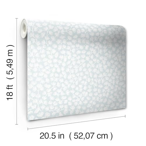 NuWallpaper x Society Social Sea Fern Blue Mist Peel and Stick Wallpaper, SSS6307 by NuWallpaper - Image 6
