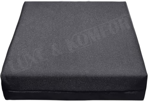 Luxe & Komfort | Wheelchair Cushion Ultra-Soft & Supportive, with Non-Slip & Zippered Cover (18 x 18 Inches - Fits most of Wheel chairs) (Thickness - 3 Inches)