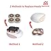 Legs Replacement Heads for Electric Shaver 4 Blades, Replacement Head for Women Legs Body Hair Remover Machine (A Cleaning Brush Included)