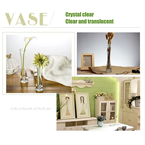 Vase en verre transparent et soufflé pour décoration de mariage et maison - 6