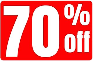70 Percent Off Full Color Business Retail Counter Informational Sign |Plastic |Single-sided |12"w x 8"h