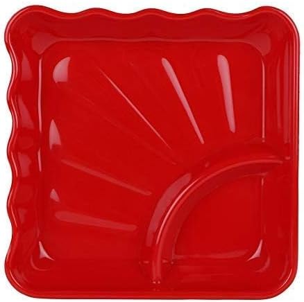 Snacks Plate - Ceramic Starters Serving Plates, Dinnerware Plates, Unbreakable Square Ceramic Deep Salad, Pasta, Food Plate for Kitchen Microwave, Dishwasher & Oven Safe (Size 6x6)