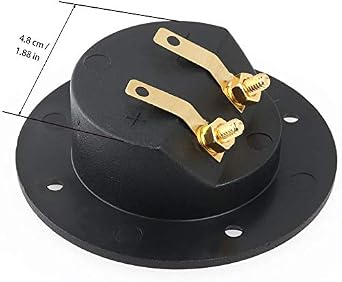 2 Pcs 3 Round Speaker Box Terminal Cup, Binding Post Connectors