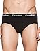Calvin Klein Men's Underwear Cotton Stretch 3 Pack Briefs, Black, Large