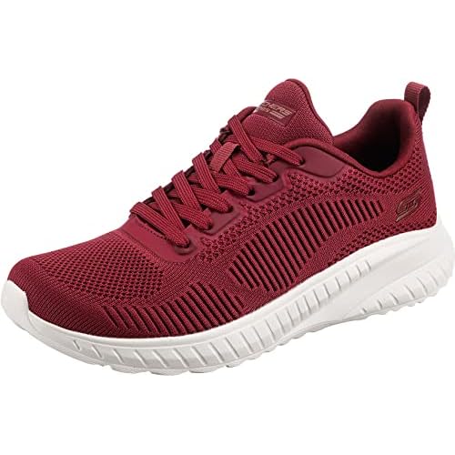 Skechers Bobs Squad Chaos Face Off, Zapatillas de Deporte Mujer, Red Engineered Knit, 38 EU