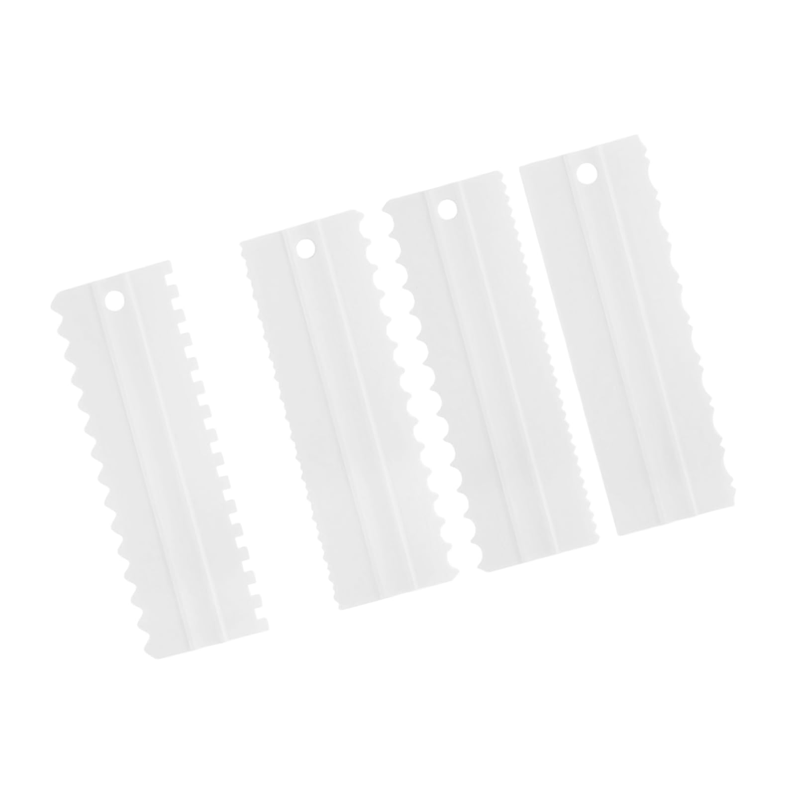 HDOYTXXM Of 4 Professional Cake Scrapers with Double Sided Comb for Efficient Cream Smoothing and Baking Use Tiered Cake Deck