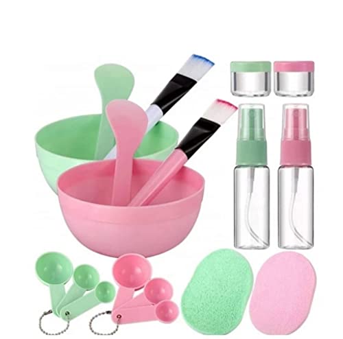 Kit 9 pcs Para Aplicação Máscara Argila - Bacia - Espatula - Pincel - Skin Care - Cuidados Faciais -