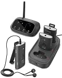 Avantree Audiplex M3 – Dispositivo di Ascolto Multi-Canale per Scuole & Chiese, 1 Trasmettitore & 3 Ricevitori Clip, Audio Wireless 30ms a Bassa Latenza