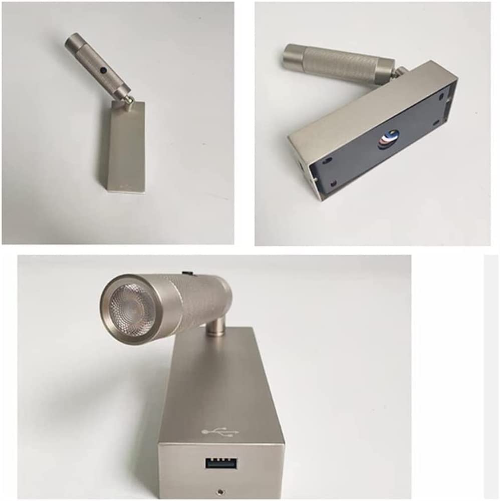 Applique da Parete per Interni Lampade da Parete LED Moderne E Regolabili Luce da Comodino con Porta di Ricarica USB E Interruttore per Camera da Letto E Soggiorno