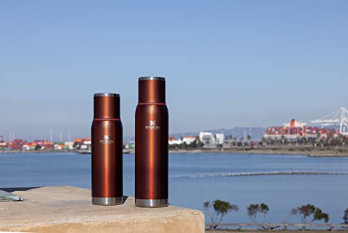 Image of Stanley Adventure-To-Go Vacuum Bottle 1.1 qt | Wide Mouth with Leakproof Cup Lid | Keep Drinks Hot or Cold | Packable for Travel | Insulated Stainless Steel Thermal Bottle | BPA-Free | Clay Glow