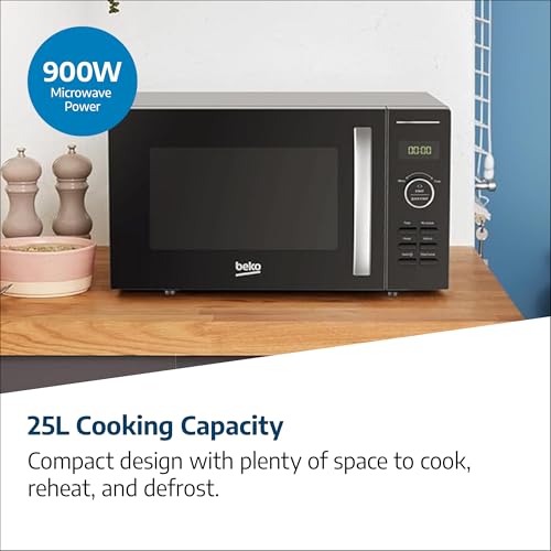 Beko Combination Microwave MCF25310B | Black | Large 25L Capacity | 900W Microwave Power | 1950W Convection Oven | 1950W Grill - 5