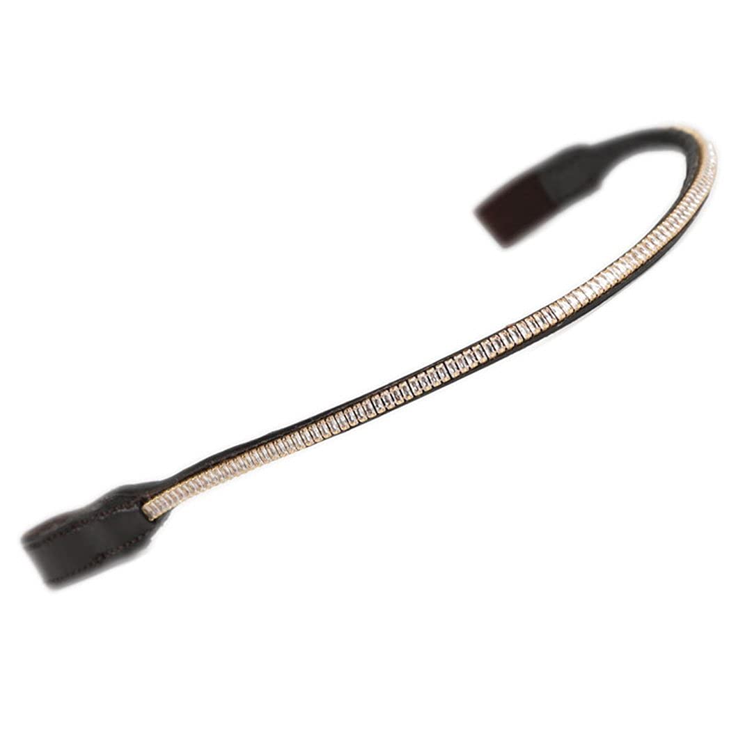Shires Aviemore Fine Diamante Browband - Havana: Cob