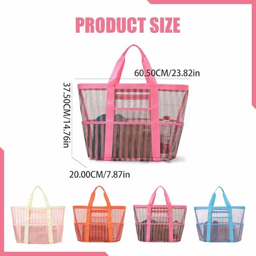 Sac en filet rose mandarine votre nouvel accessoire indispensable des vacances aux loisirs - 2