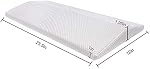 Oreiller de soutien Lombaire pour somnambule Oreil en mousse mémoire pour soulager la douleur au dos, Oreillon Triangle Bolster Oreillant Lit avec housse lavable (blanc)