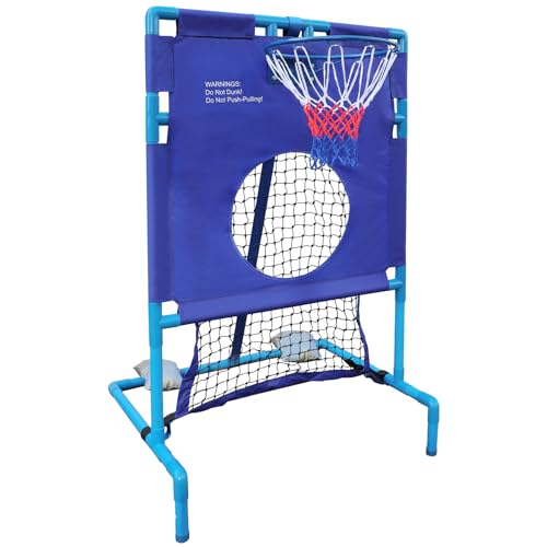 Megagreen 2-in-1 Pool Goal Set - Football & Basketball Fun for Everyone!