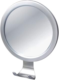 Lunmore Shower Mirror Fogless for Shaving, Round Fogless Shower Mirror with Razor Holder Drop-Proof & Rust-Resistant Bathroom Mirror