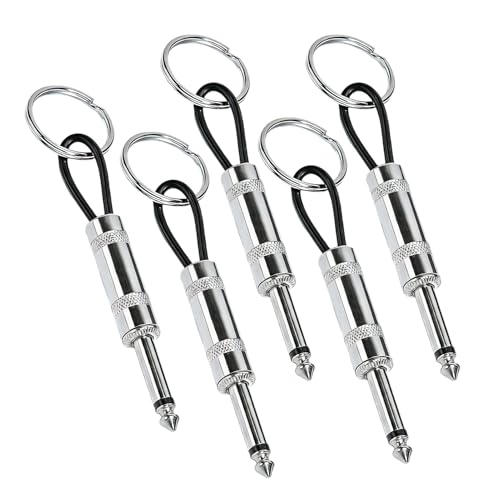 Icyowls 5 pièces support mural type manche de guitare, porte-clés mural avec 5 porte-clés, porte-clés décoratif look guitare pour maison, studio, couloir, salle de musique