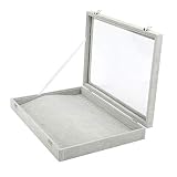 RealPlus 20 Hook Clear Lid Jewelry Tray for Necklaces Jewelry Showcase Display Storage Box for Girls