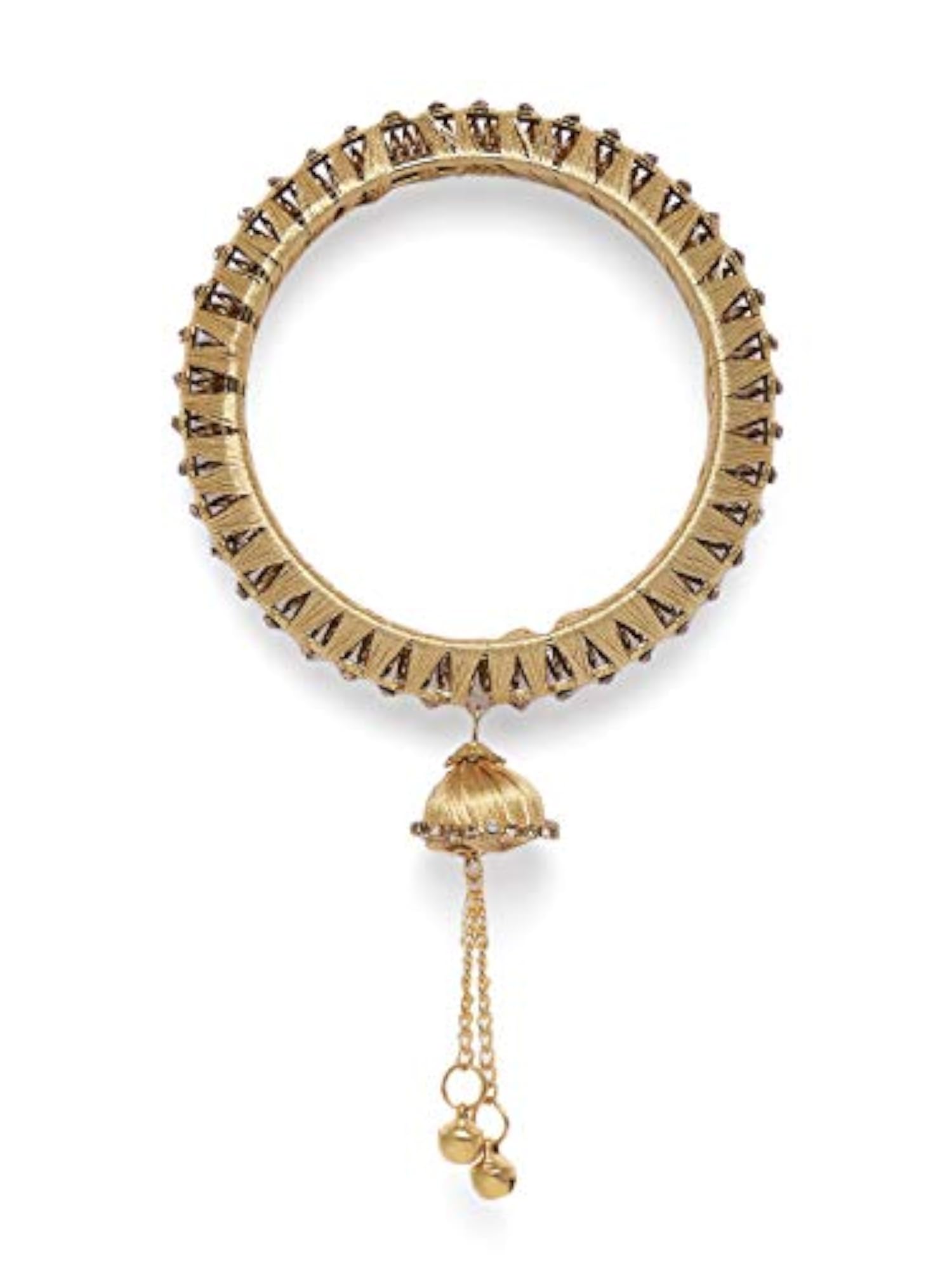 Traditional Jhumki Bangles Set, Silk Thread for Women