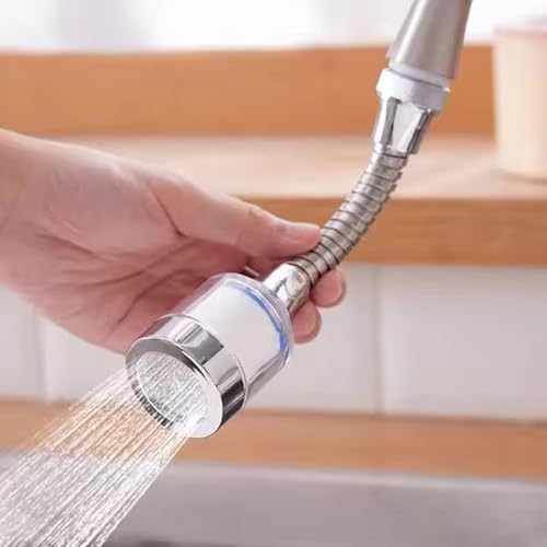 Image of Generic A274 Flexible Faucet Sprayer, Stainless Steel, Plastic, 6cm Diameter, 16cm Length, WaterSense, Faucet Aerator