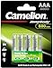 Produktbild Camelion 17406403 - Always Ready Ni-MH Batterien AAA / HR03, 4 Stück, Kapazität 600 mAh, wiederaufladbar, für elektronische Geräte zur Sicherstellung einer optimalen Energieversorgung