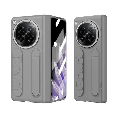 �����^�܂肽���ݎ��g�ѓd�b�A�[�}�[ Oppo Find N6 �p�P�[�X�A�X�^���h�t���t���{�f�B�ϏՌ��J�o�[�A�����X�N���[���v���e�N�^�[�A�q���W�ی�d�b�P�[�X(Grey)