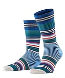Burlington Herren Stripe M SO Socken, Blickdicht, Blau (Marine 6121), 40-46