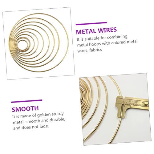 Aros de metal redondos para atrapasueños y base de coronas florales de macramé 7