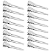 SBYURE 100 Pack 1.77 Inches Single Prong Pin Curl Duckbill Clips,Silver Setting Section Hair Clips Metal Alligator Clips for Hair Extensions