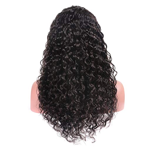 Lurrose Moda feminina peruca de cabelo cacheado pequeno na frente peruca de renda cacheada natural q