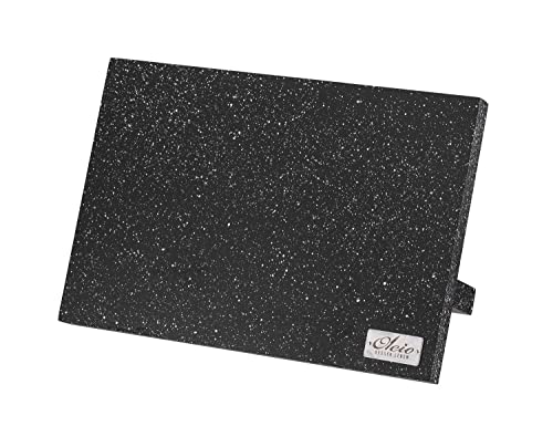 Wakoli Edis 6-Pcs Damascus Knife Set Made Of Japanese Damascus Steel Vg10 Chef Knife Set With Pakka Wood Handle In Gift Box And Oleio Wooden Magnetic Knife Board Black In Marble Optic #TOP2