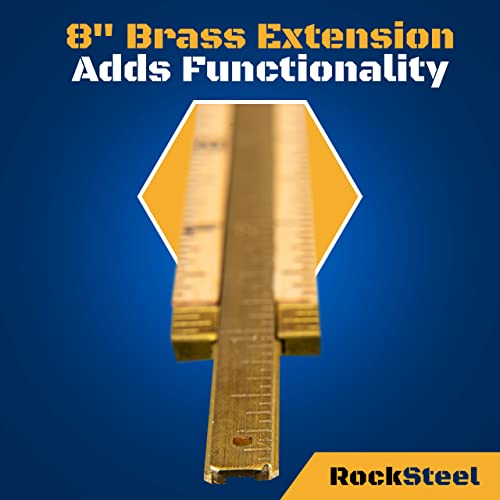 Folding Ruler With Brass Slide Rule | Carpenters, Linesman, And Other Tradesman #TOP3