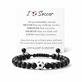 VIY Personal Card Soccer bracelet, Soccer gifts for team, Senior night gifts for players, lovers, coach, daughter, mom, friends, team gift