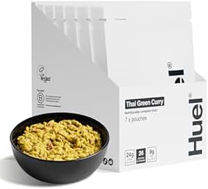 Huel Hot & Savoury Meal Packs, Thai Green Curry, 7 Meals, Pl