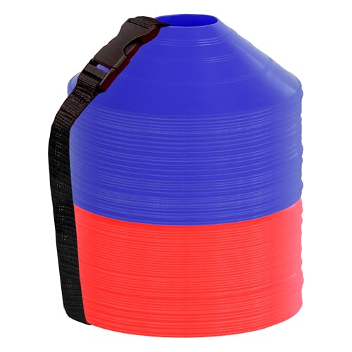 Athllete Unisex-Adult Sports Cones - Mesh Bag Flexible Strap, 80 Pack, Red/Blue by Athllete - Used condition - US$15.85