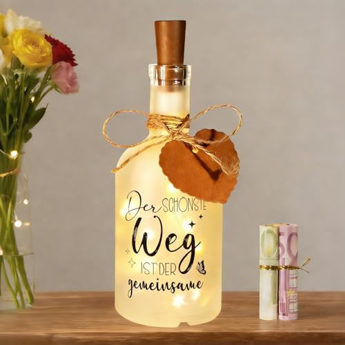 HuaMuDM Geschenke zum Geburtstag Mädchen Junge,LED Flaschenlicht Geldgeschenke Geburtstag