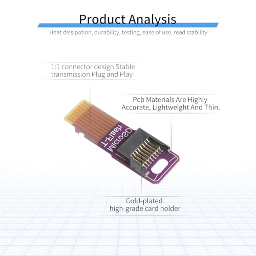Lector tarjetas Micro SD TF macho hembra adaptador extensión PCBA para Raspberry Pi y coche 7