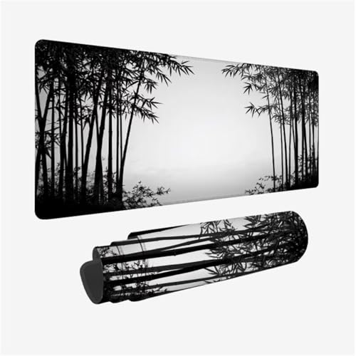 Tapis de Souris Forêt 800x400x3mm Grand Tapis Souris, Japon Tapis de Souris Gamer, à Bords Cousus, Base en Caoutchouc Antidérapante, sous Main pour Clavier et Souris, for Gamer Gaming Accessoire