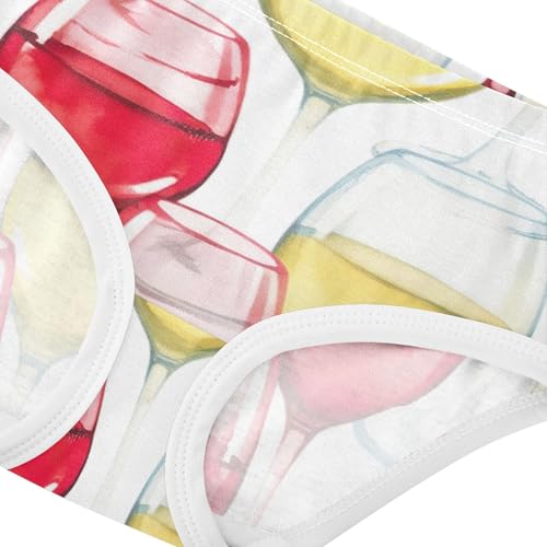 Fancy Toddler Girls Underwear 2t Cotton Cute Panties Girl Watercolor Wine Red Yellow Briefs Girls Undies4