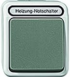 Merten Merten Heizungsnotschalter MEG3448-8029 1polig Heizungs-Notschalter, Aus/Wechsel, 1-polig mit Ko.Licht, lichtgrau, AQUASTAR