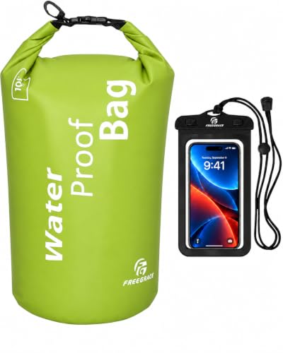 Freegrace 2L Lightweight Waterproof Dry Bag, Double Zip-Lock & Phone Case