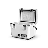 Wyld Gear 25qt Freedom Series Roto-Molded Cooler – Eistruhe – Schwerlast, Hochleistungs-Eisspeicherung, tragbar für Outdoor-Abenteuer, Heckklappe und Camping (weiß)
