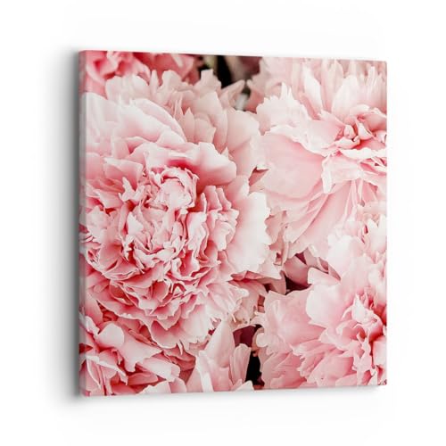 ARTTOR Lienzos decorativos Flores Peonías Romanticismo Cuadro Sobre Lienzo Moderno 30x30cm Cuadros Decoracion Salon Dormitorio Cocina Cuadros Pared Imágenes Wall Art Prints Decor Canvas AC30x30-5458